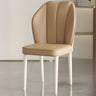 Stain Resistant Leather Fixed Back Four Legs Side Chair Image - 12