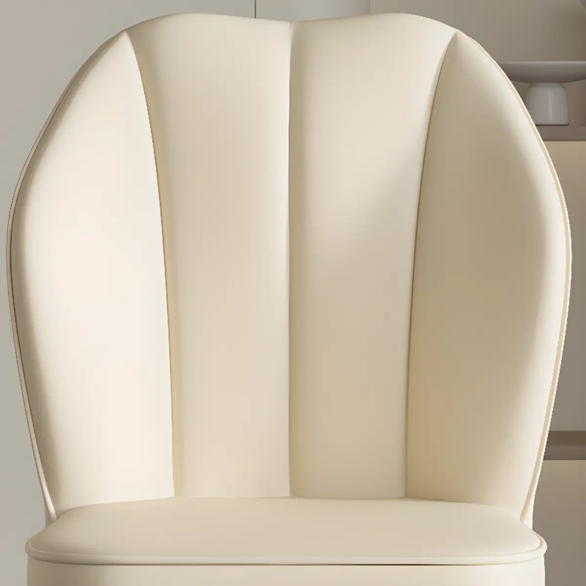 Stain Resistant Leather Fixed Back Four Legs Side Chair Image - 6