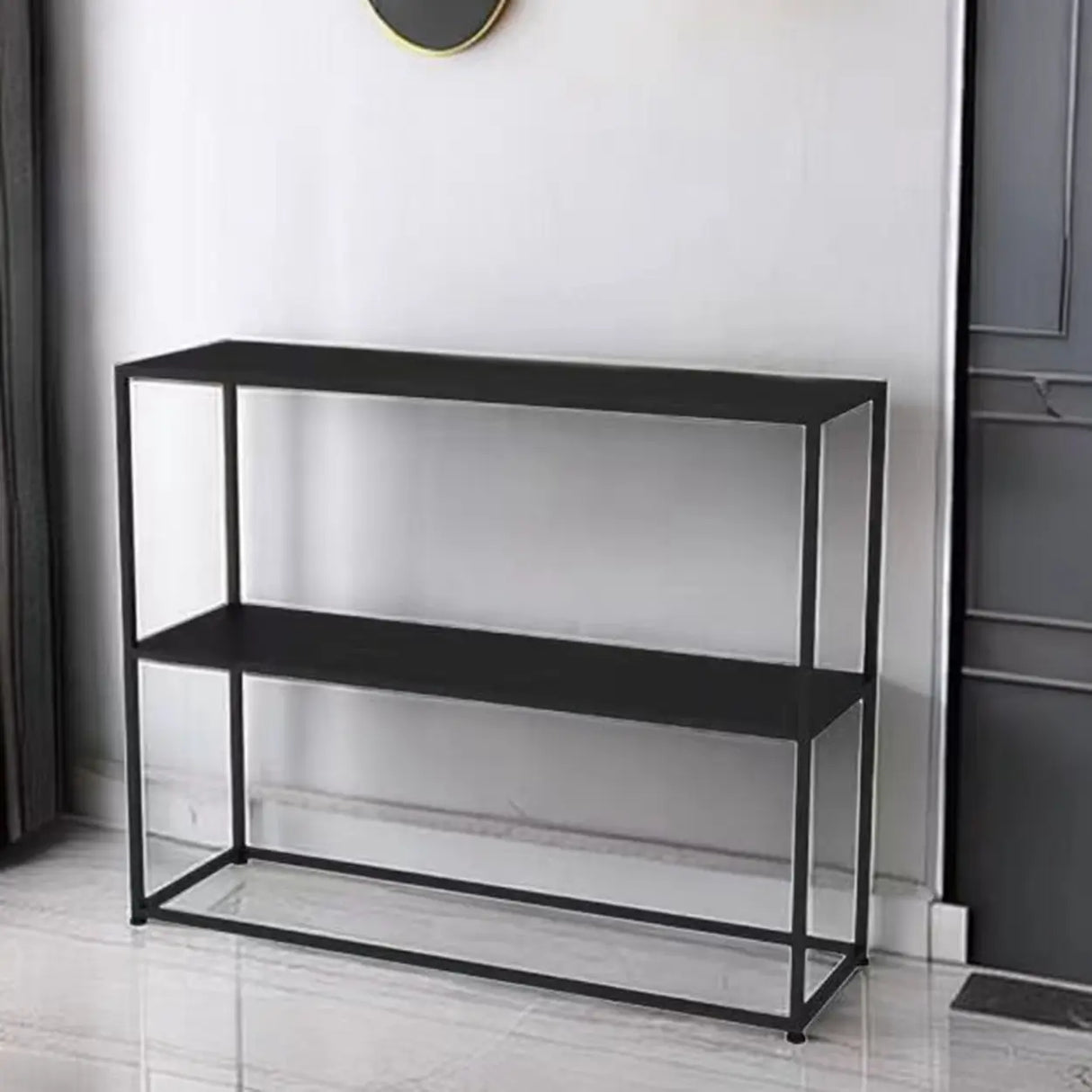 Stain-Resistant Nordic Metal Standard Storage Console Table Image - 6
