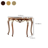 Stain Resistant Ornate Mahogany Brown Baroque Console Table Image - 41