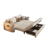 Stain Resistant Pillow Back Sofa Bed with Slipcover Image - 10