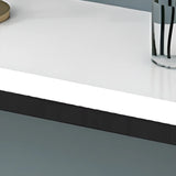 Stain Resistant Rectangular White Metal Legs Console Table Image - 5