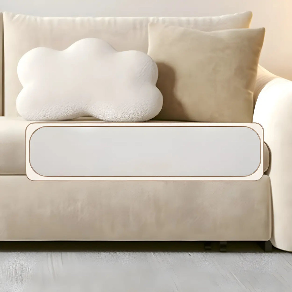Stain Resistant Square Arm Metal Frame Sofa Bed Image - 10