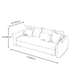 Stain Resistant Square Arm Metal Frame Sofa Bed Image - 12