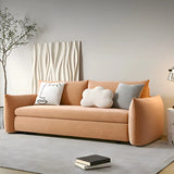 Stain Resistant Square Arm Metal Frame Sofa Bed Image - 5