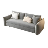 Stain Resistant Square Arm Metal Frame Sofa Bed Image - 7