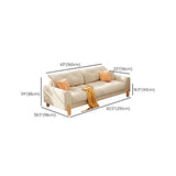 Stain Resistant Velvet Tufted Back Flared Arm Sofa Image - 21