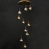 Stairwell Large Glass Globe Pendant Light Multi-Light Image - 13