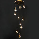 Stairwell Large Glass Globe Pendant Light Multi-Light Image - 15