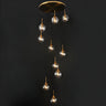 Stairwell Large Glass Globe Pendant Light Multi-Light Image - 15