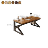  Standard Double Wooden Rectangular Computer Desk Image - 20