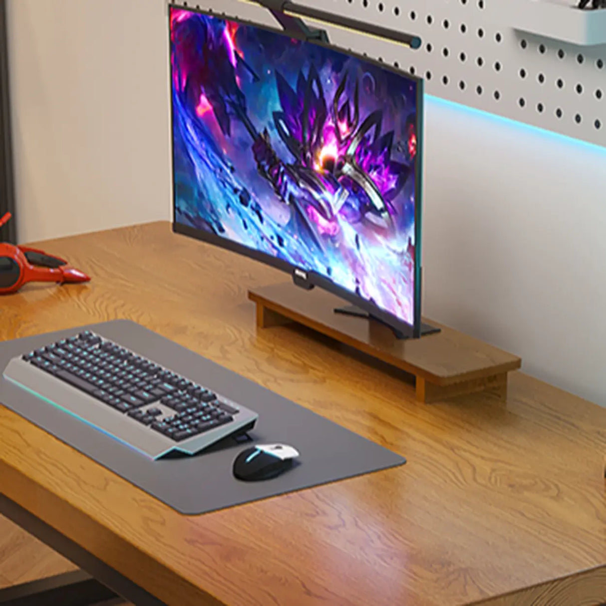  Standard Double Wooden Rectangular Computer Desk Image - 10