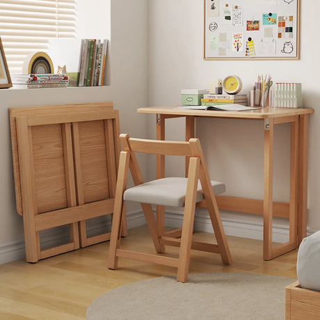 Standard Foldable Wooden Rectangular Computer Desk Image - 1