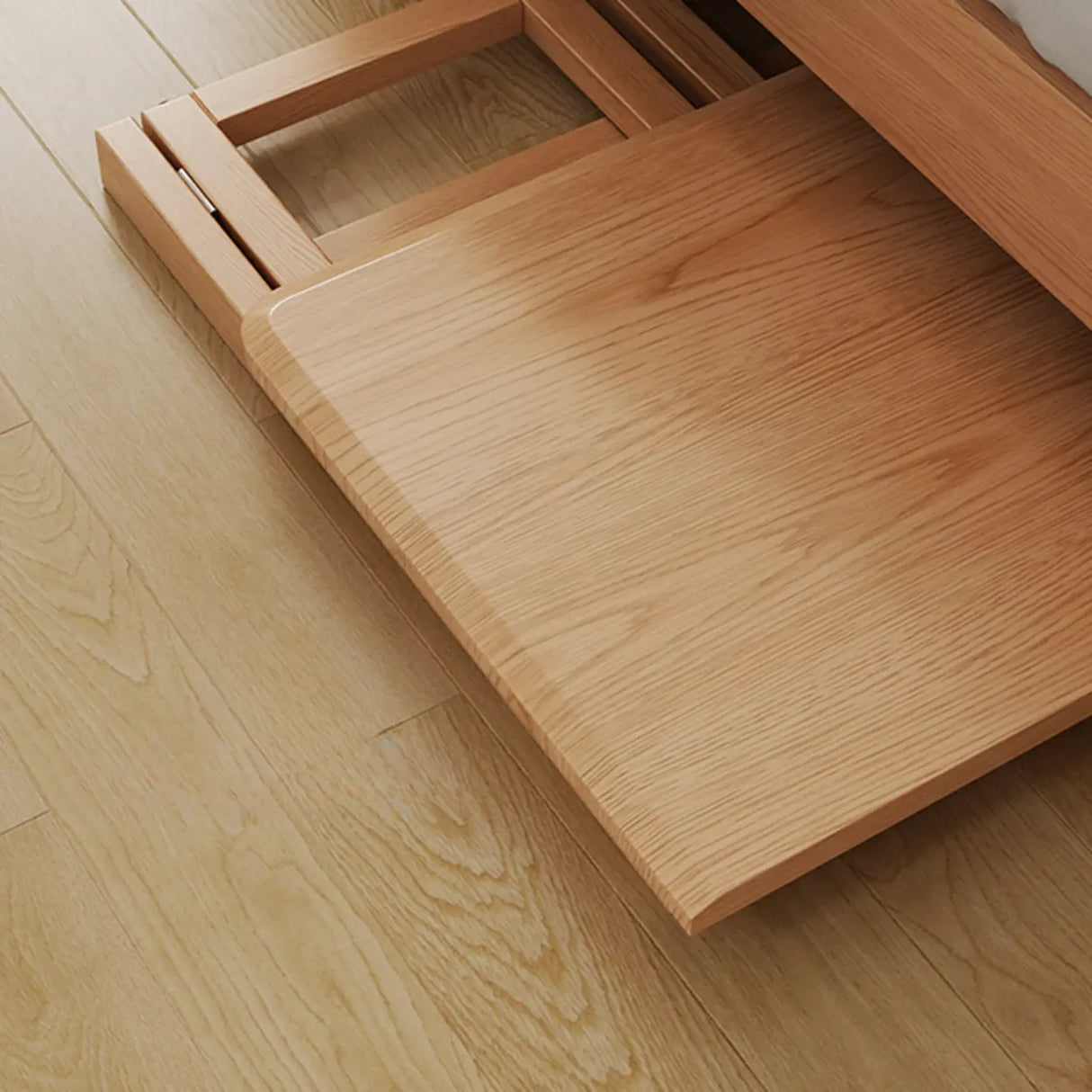 Standard Foldable Wooden Rectangular Computer Desk Image - 10