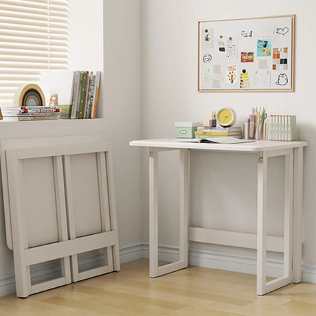 Standard Foldable Wooden Rectangular Computer Desk Image - 2