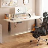 Standard Medium Height-Adjustable Wooden Writing Desk Image - 20