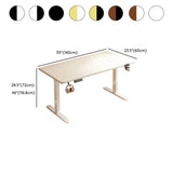 Standard Medium Height-Adjustable Wooden Writing Desk #size
