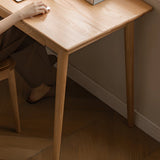 Standard Single Wooden Computer Desk with Drawers Image - 13