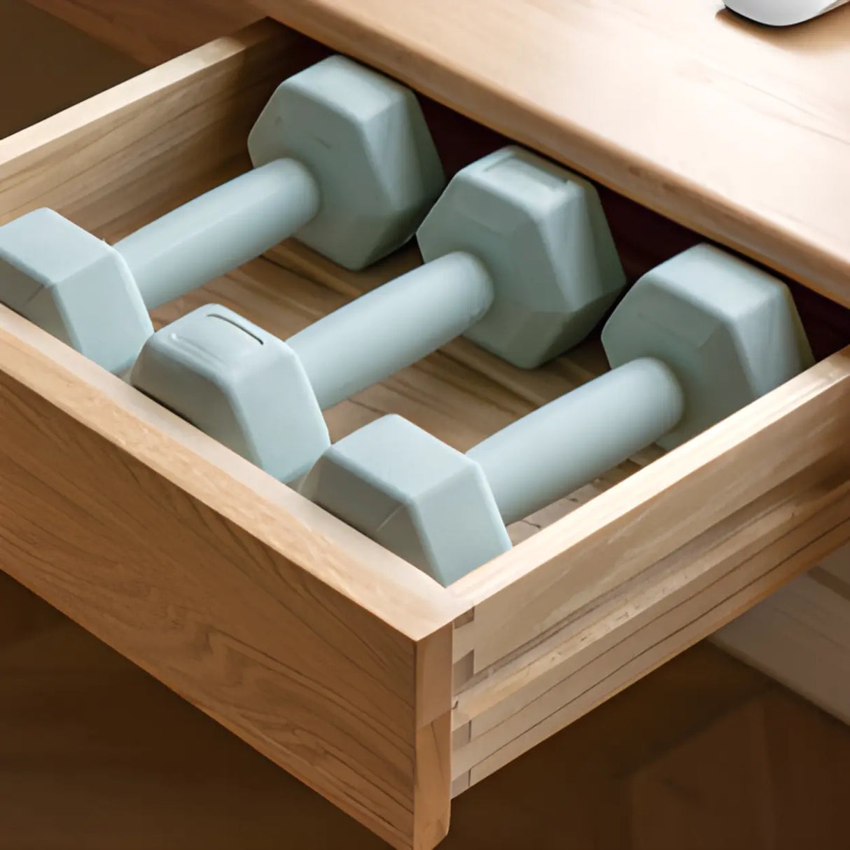 Standard Single Wooden Computer Desk with Drawers Image - 19