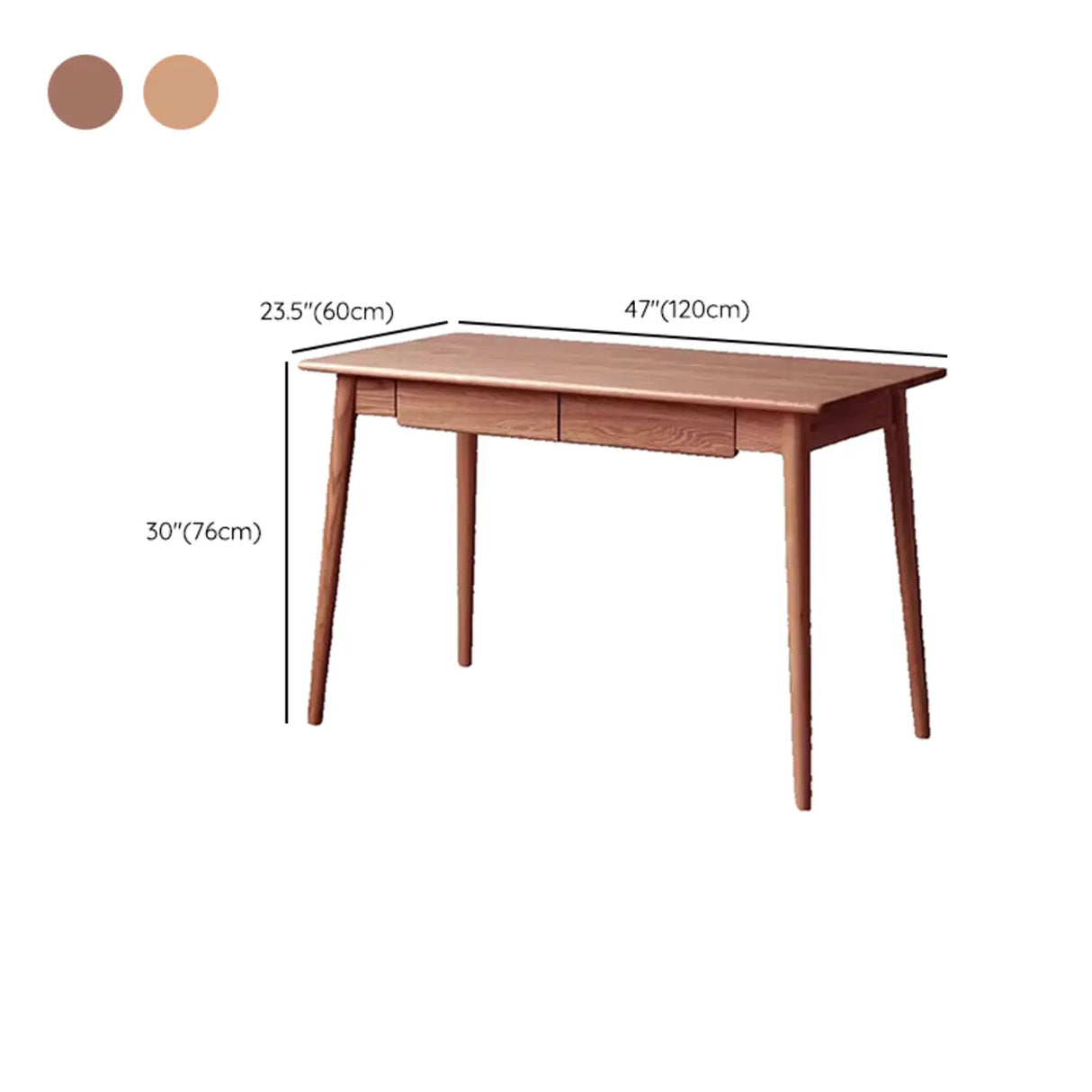 Standard Single Wooden Computer Desk with Drawers 
