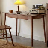 Standard Single Wooden Computer Desk with Drawers Image - 6