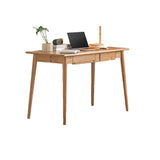 Standard Single Wooden Computer Desk with Drawers Image - 9