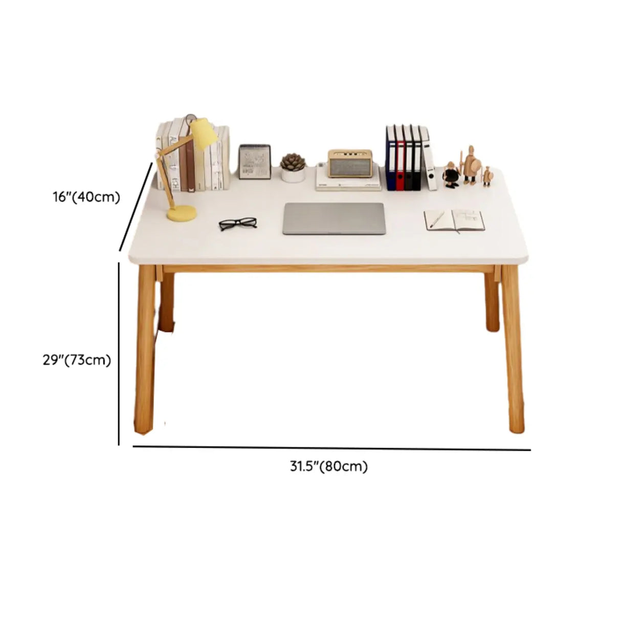 Standard Timber Rectangular Writing Desk Image - 14