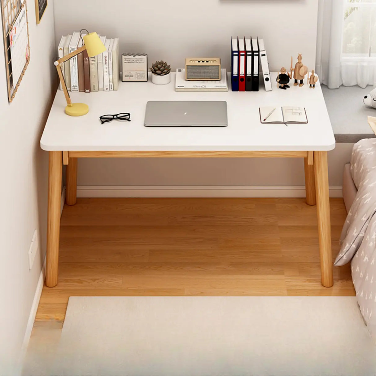 Standard Timber Rectangular Writing Desk Image - 2