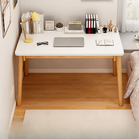 Standard Timber Rectangular Writing Desk Image - 2