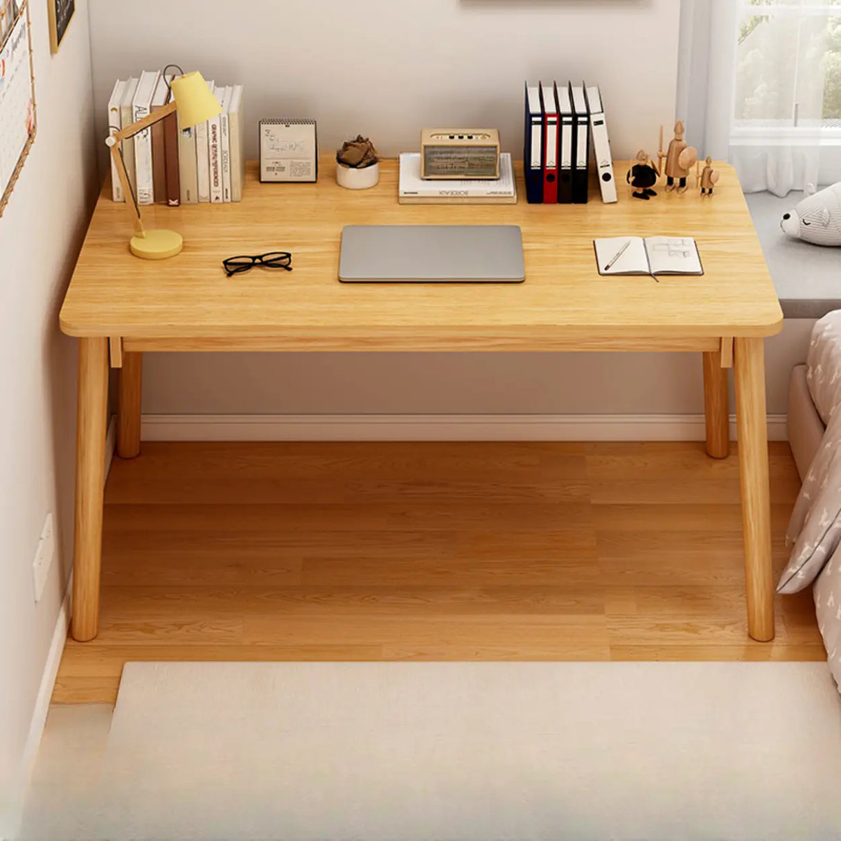 Standard Timber Rectangular Writing Desk Image - 5