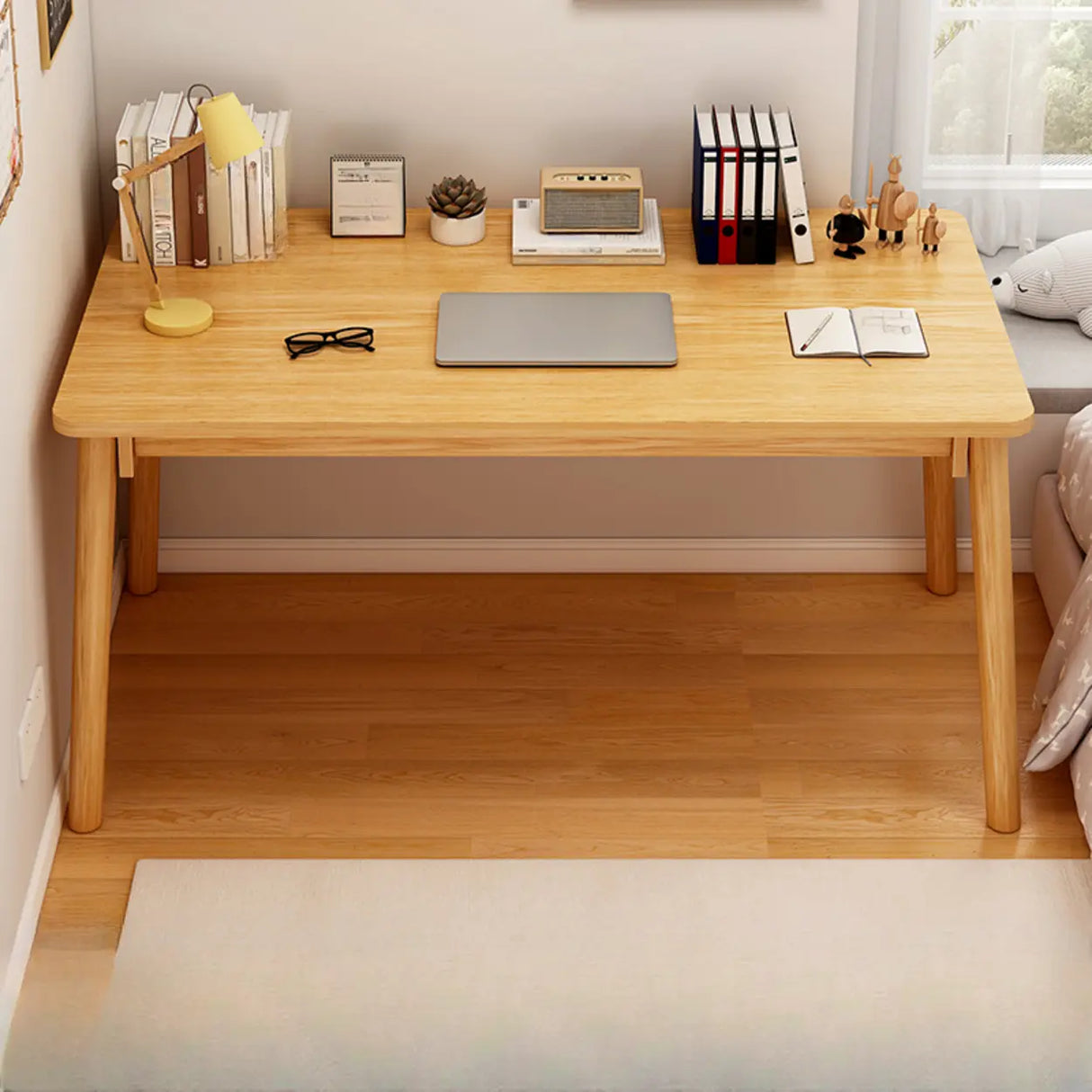 Standard Timber Rectangular Writing Desk Image - 9