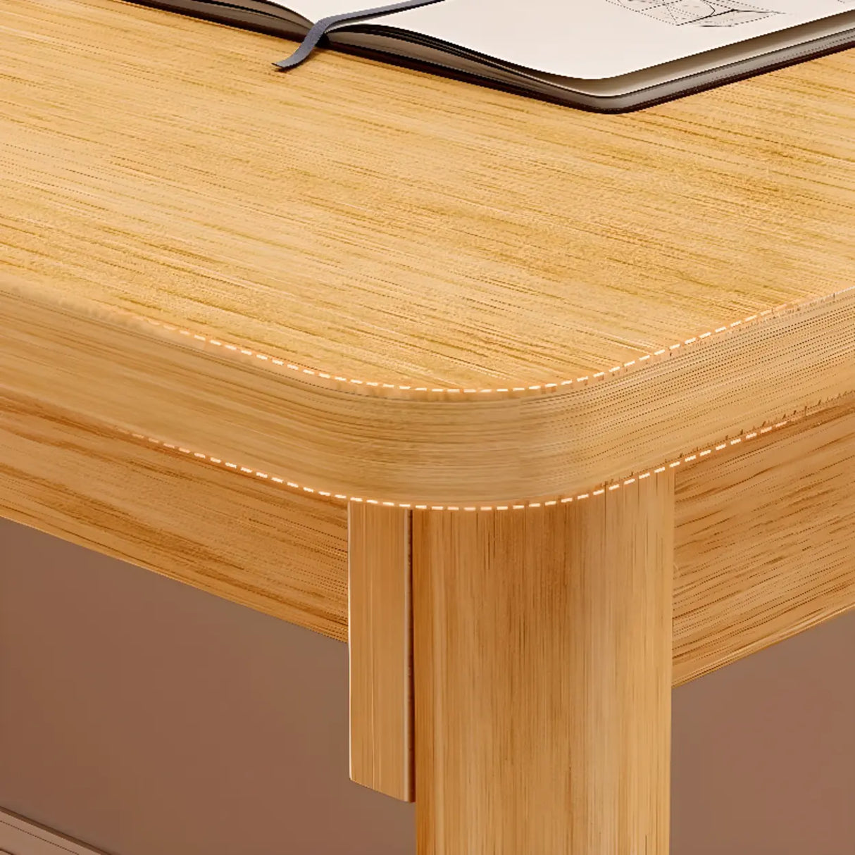 Standard Timber Rectangular Writing Desk Image - 10