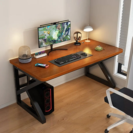 Standard Wood Gaming Desk with Cable Management Image - 2