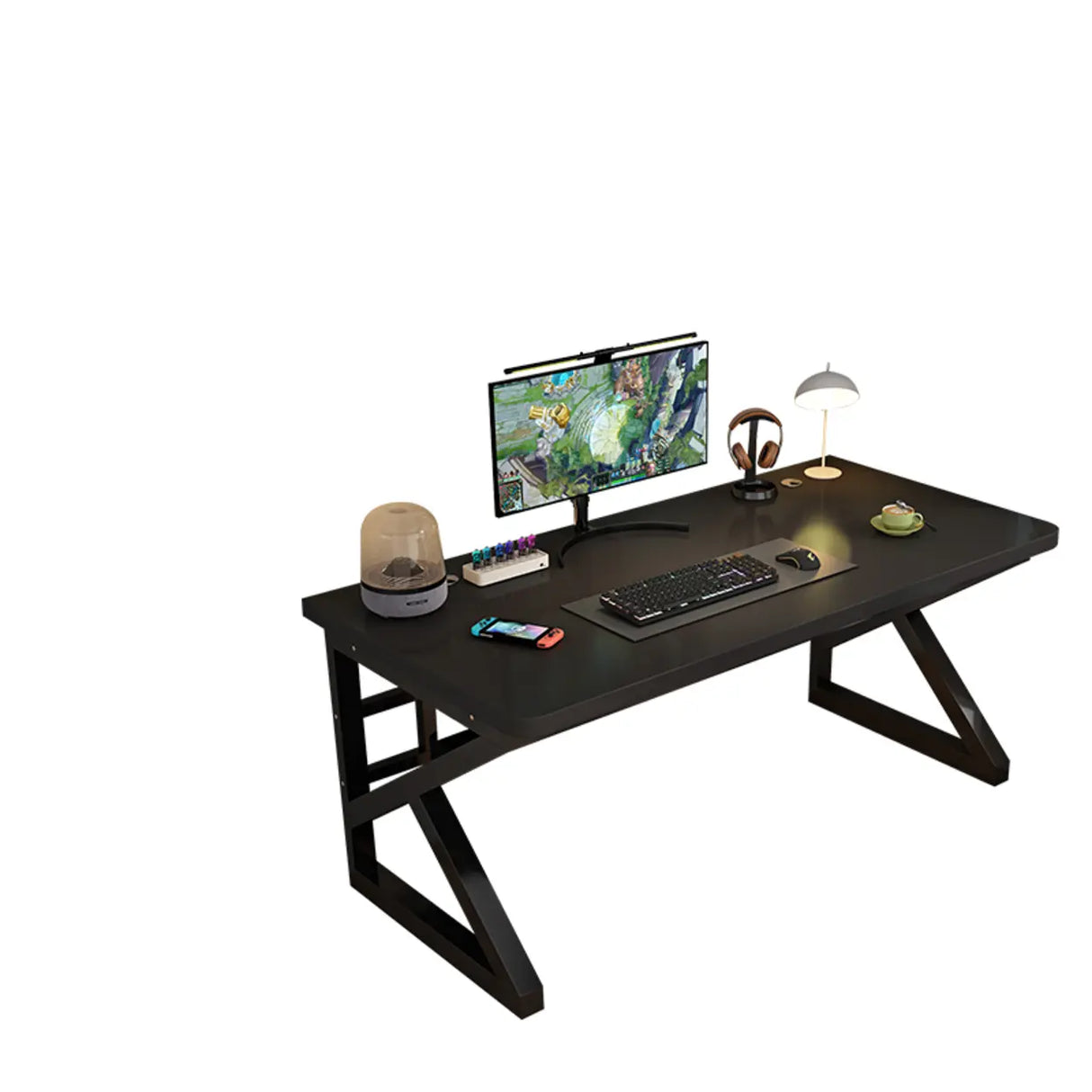 Standard Wood Gaming Desk with Cable Management Image - 6