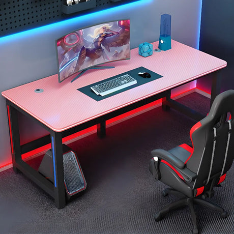 Standard Wooden Computer Desk with Cable Management Image - 1