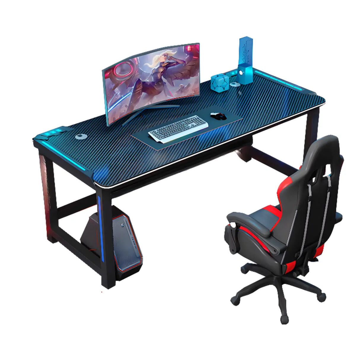 Standard Wooden Computer Desk with Cable Management Image - 13