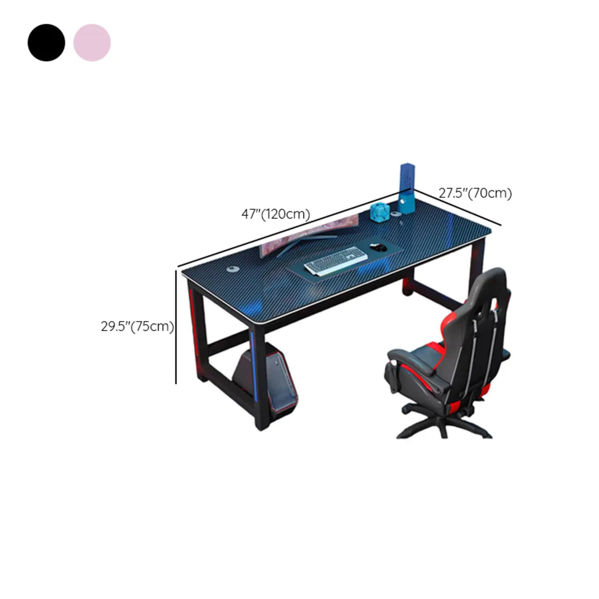Standard Wooden Computer Desk with Cable Management Image - 16