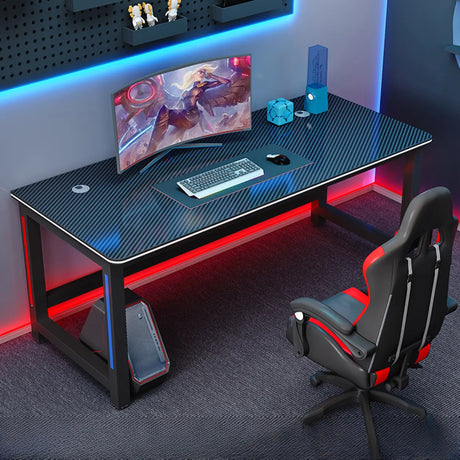 Standard Wooden Computer Desk with Cable Management Image - 2