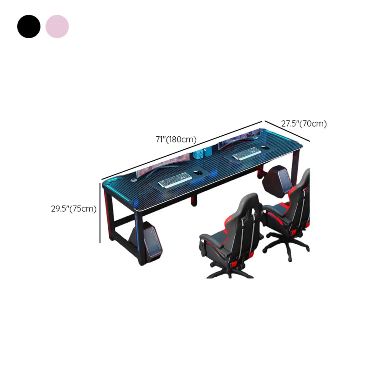 Standard Wooden Computer Desk with Cable Management Image - 22