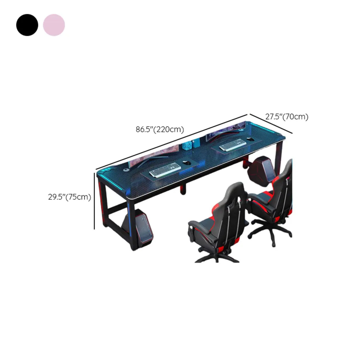Standard Wooden Computer Desk with Cable Management Image - 26