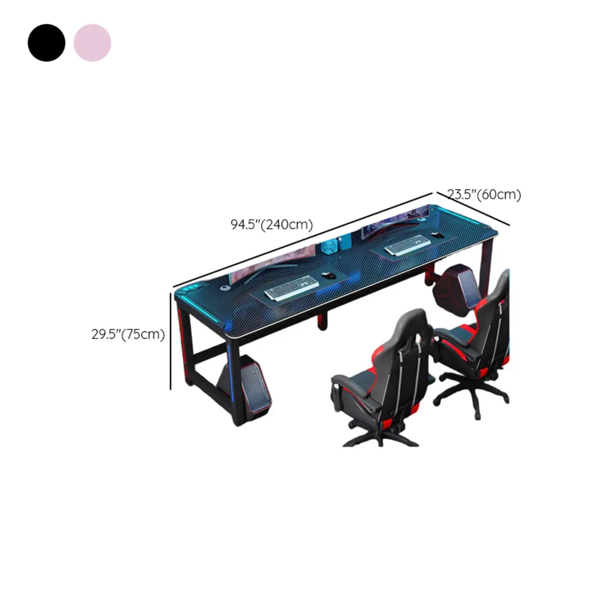 Standard Wooden Computer Desk with Cable Management Image - 27