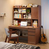 Standard Wooden Computer Desk with Hutch and Storage Image - 1