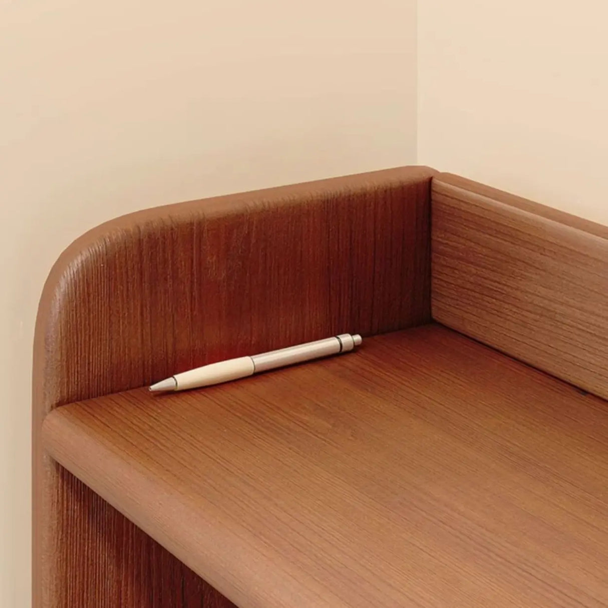 Standard Wooden Computer Desk with Hutch and Storage Image - 14