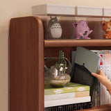 Standard Wooden Computer Desk with Hutch and Storage Image - 16
