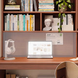 Standard Wooden Computer Desk with Hutch and Storage Image - 18