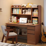 Standard Wooden Computer Desk with Hutch and Storage Image - 25