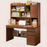 Standard Wooden Computer Desk with Hutch and Storage Image - 27