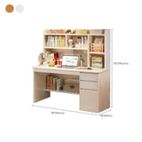 Standard Wooden Computer Desk with Hutch and Storage #size