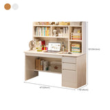 Standard Wooden Computer Desk with Hutch and Storage Image - 30