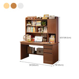 Standard Wooden Computer Desk with Hutch and Storage Image - 33